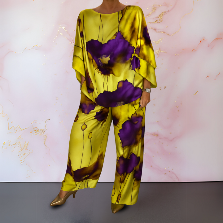 ELORIE - SATIN ZWEITEILIGES DAMEN-SET