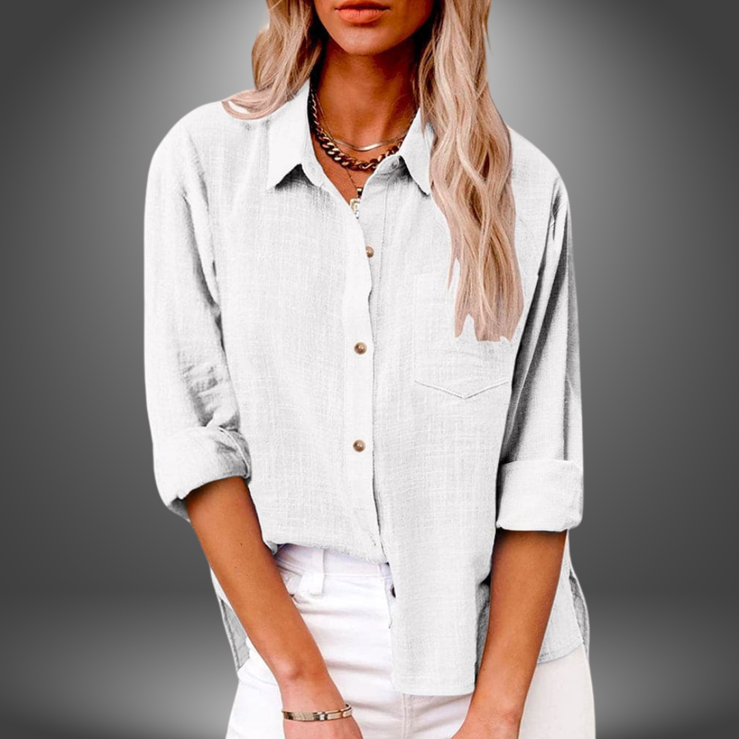 EVELIA – ELEGANTE LEINENBLUSE FÜR JEDEN TAG