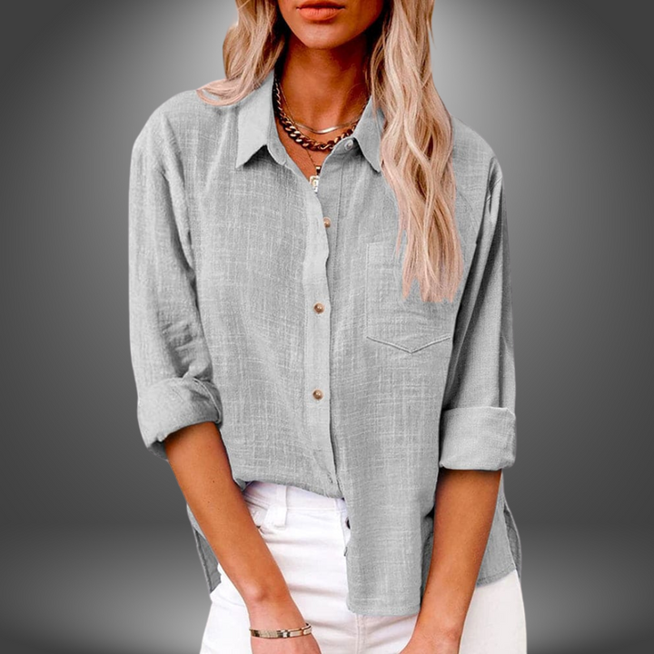 EVELIA – ELEGANTE LEINENBLUSE FÜR JEDEN TAG