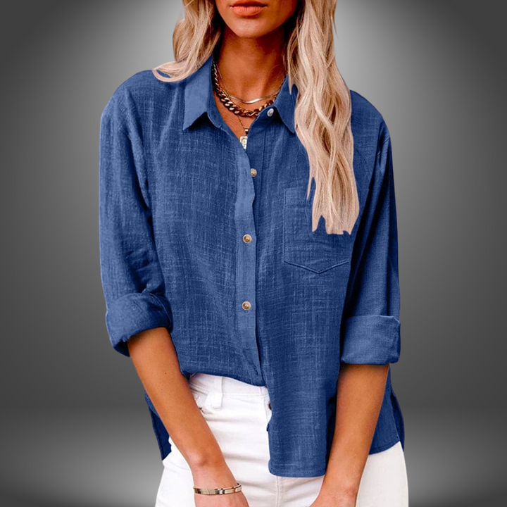 EVELIA – ELEGANTE LEINENBLUSE FÜR JEDEN TAG