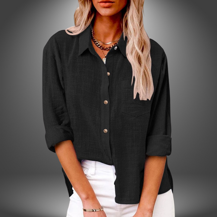 EVELIA – ELEGANTE LEINENBLUSE FÜR JEDEN TAG