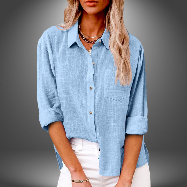 EVELIA – ELEGANTE LEINENBLUSE FÜR JEDEN TAG