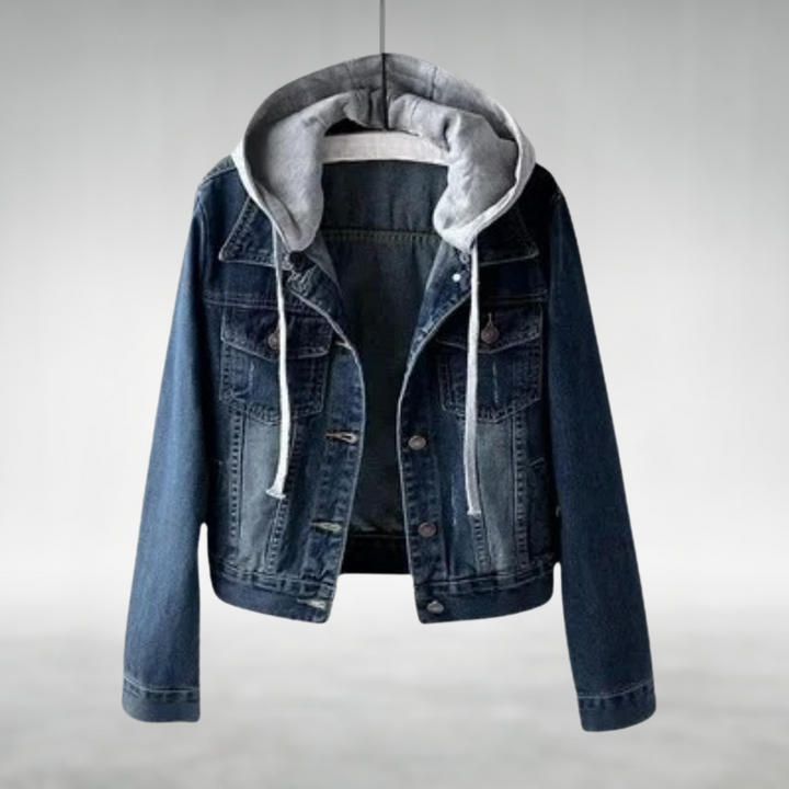 ZOE™ - KLASSISCHE JEANSJACKE MIT KAPUZE