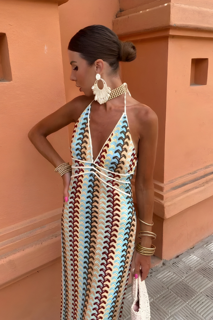 SOLENA - BOHO-MAXIKLEID MIT OFFENEM RÜCKEN