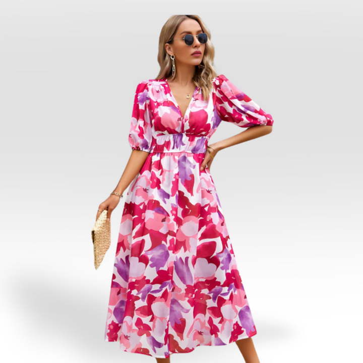 CHANTAL | CHARMES KLEID MIT V-AUSSCHNITT