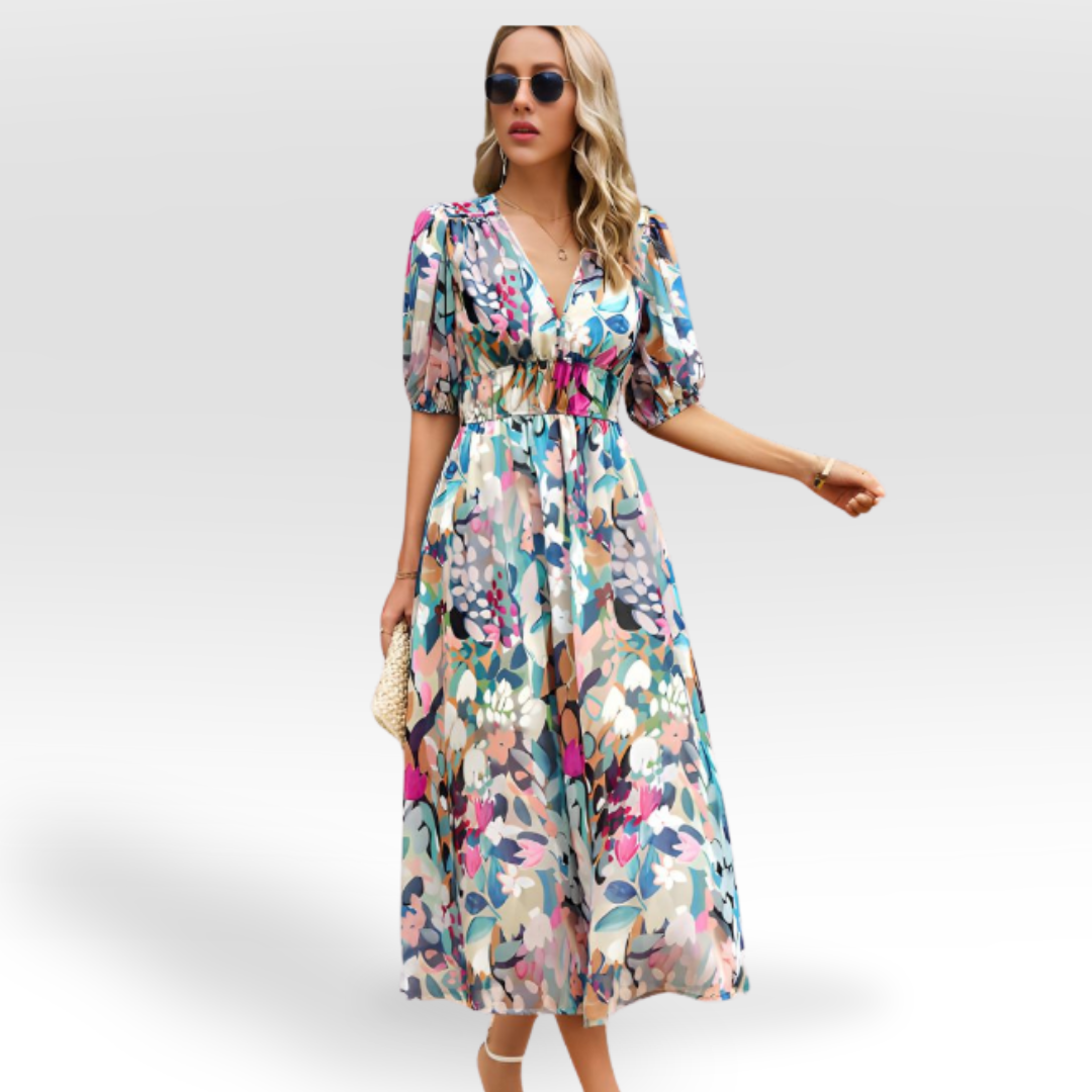 CHANTAL | CHARMES KLEID MIT V-AUSSCHNITT