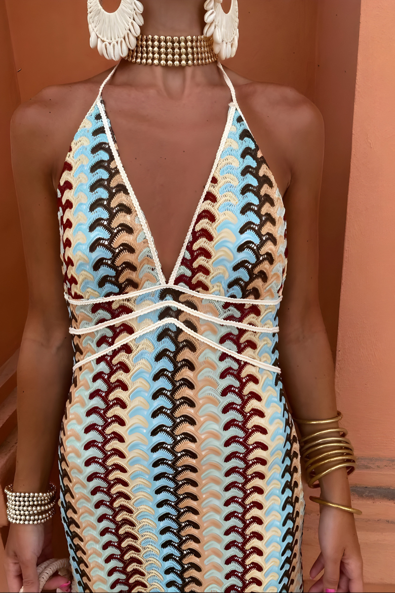 SOLENA - BOHO-MAXIKLEID MIT OFFENEM RÜCKEN