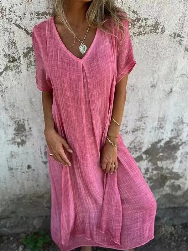 ELINE – BEQUEMES KLEID MIT V-AUSSCHNITT