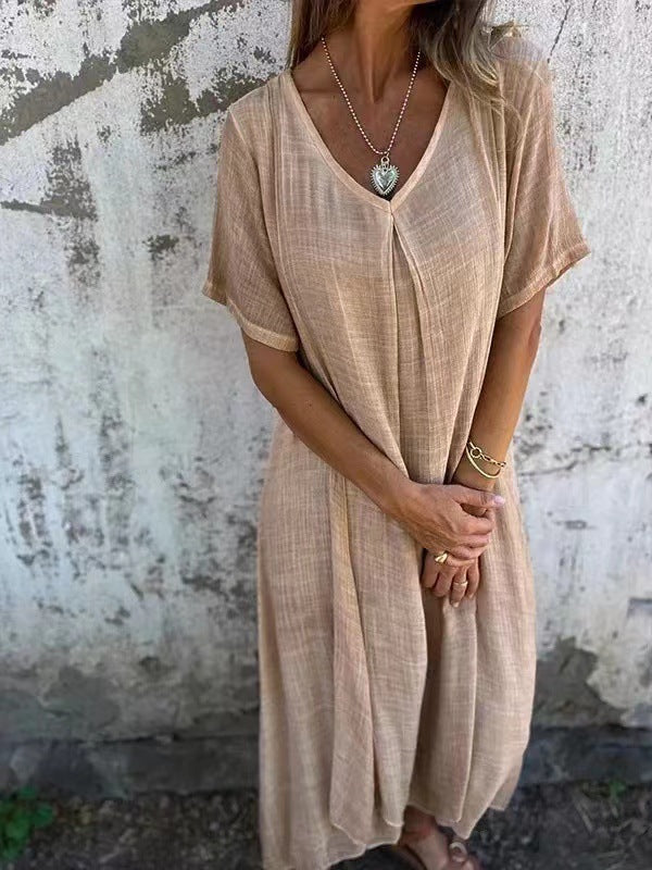 ELINE – BEQUEMES KLEID MIT V-AUSSCHNITT