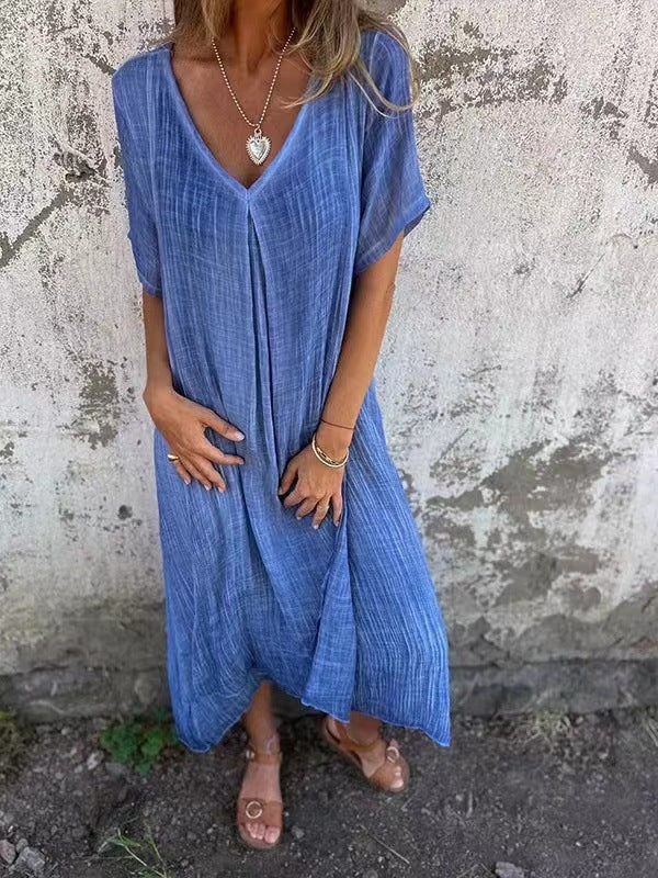 ELINE – BEQUEMES KLEID MIT V-AUSSCHNITT