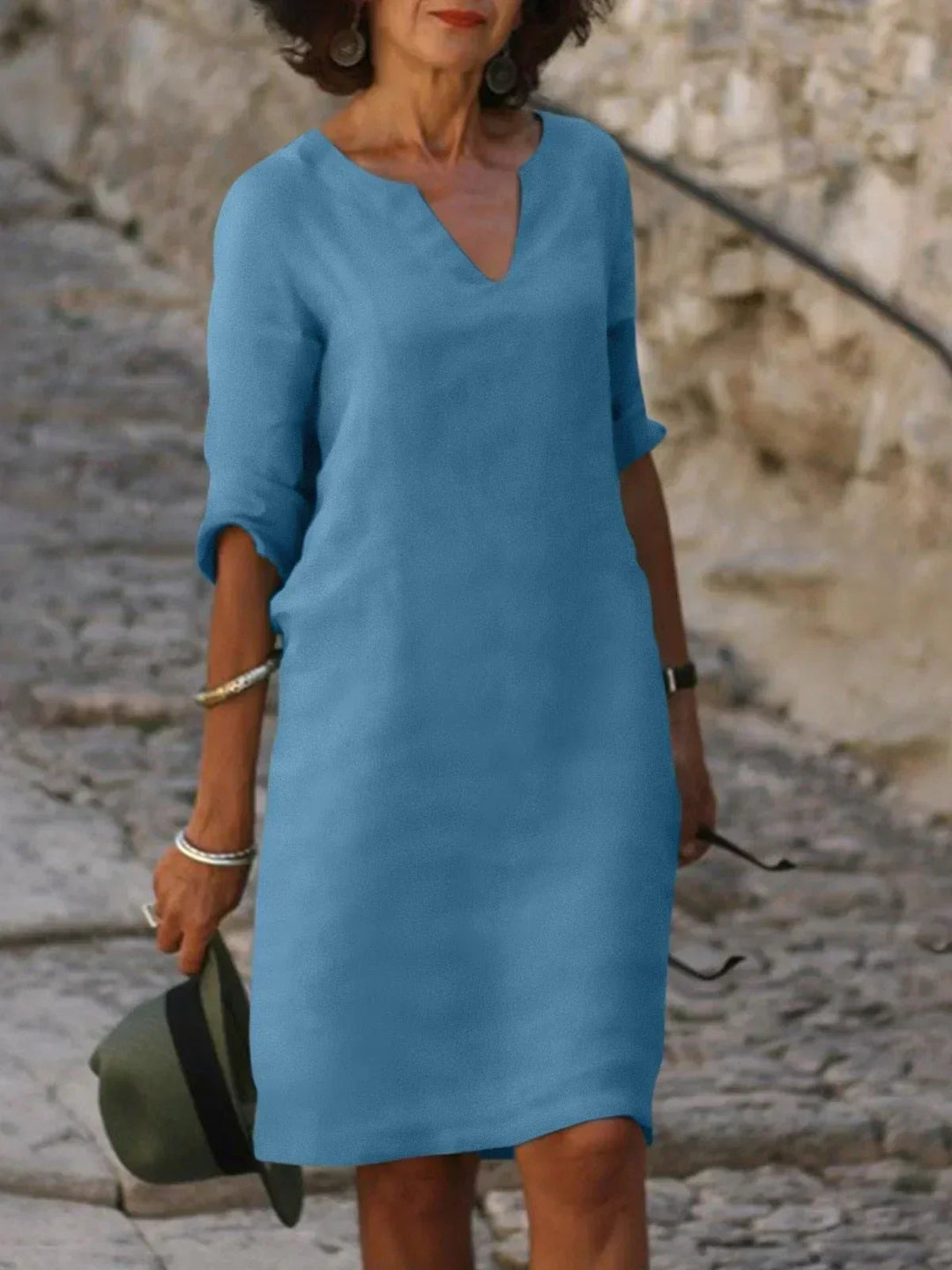 JOSE - ELEGANTES KLEID MIT V-AUSCHNITT