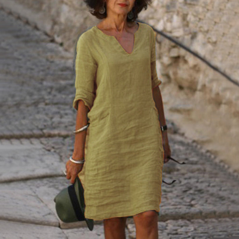 JOSE - ELEGANTES KLEID MIT V-AUSCHNITT