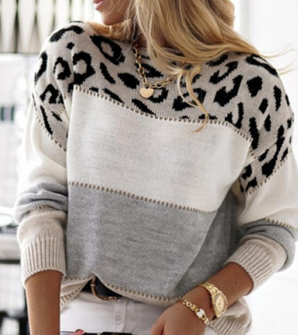 SOPHIE - PULLOVER MIT LEOPARDENPRINT