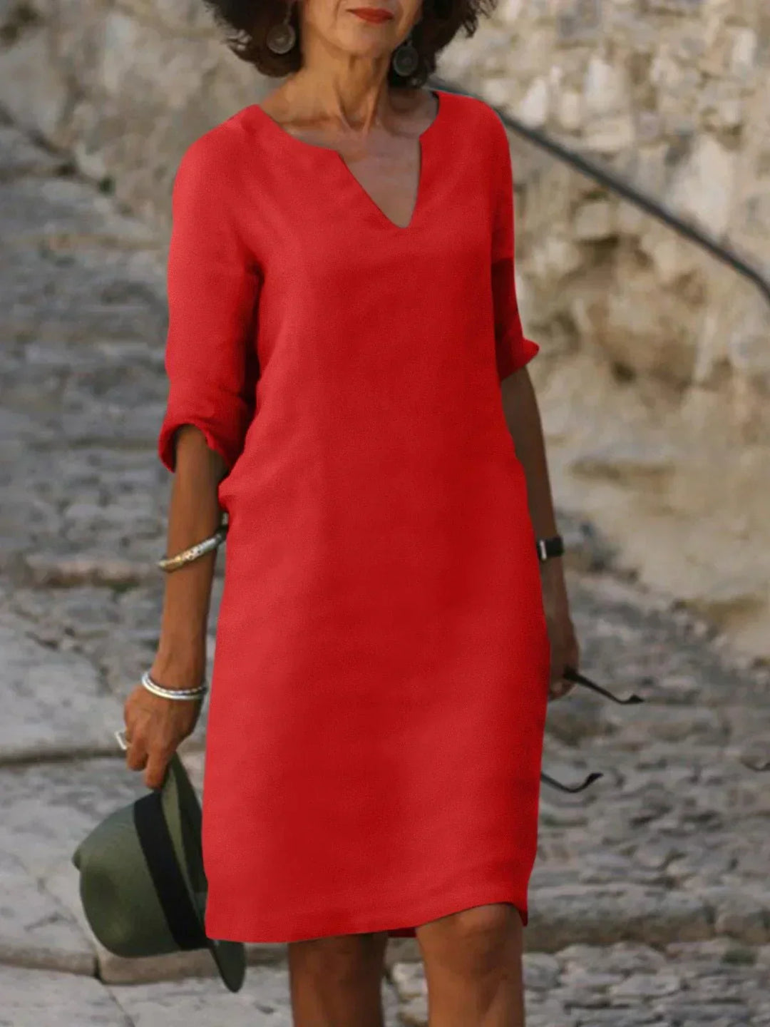 JOSE - ELEGANTES KLEID MIT V-AUSCHNITT