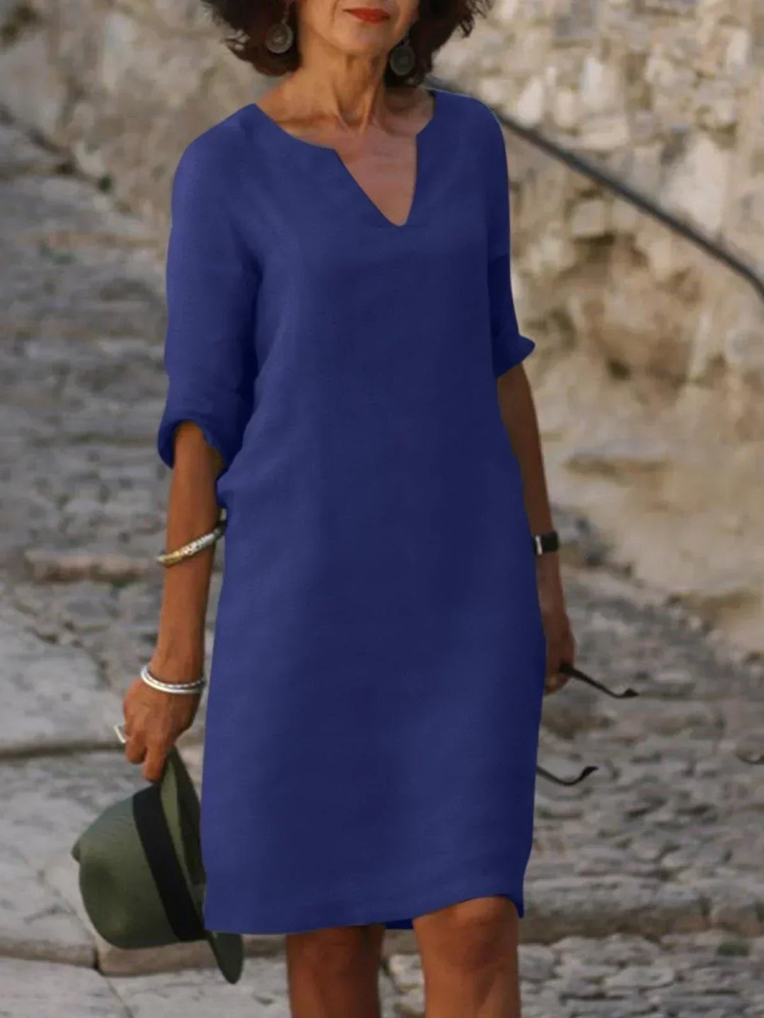 JOSE - ELEGANTES KLEID MIT V-AUSCHNITT