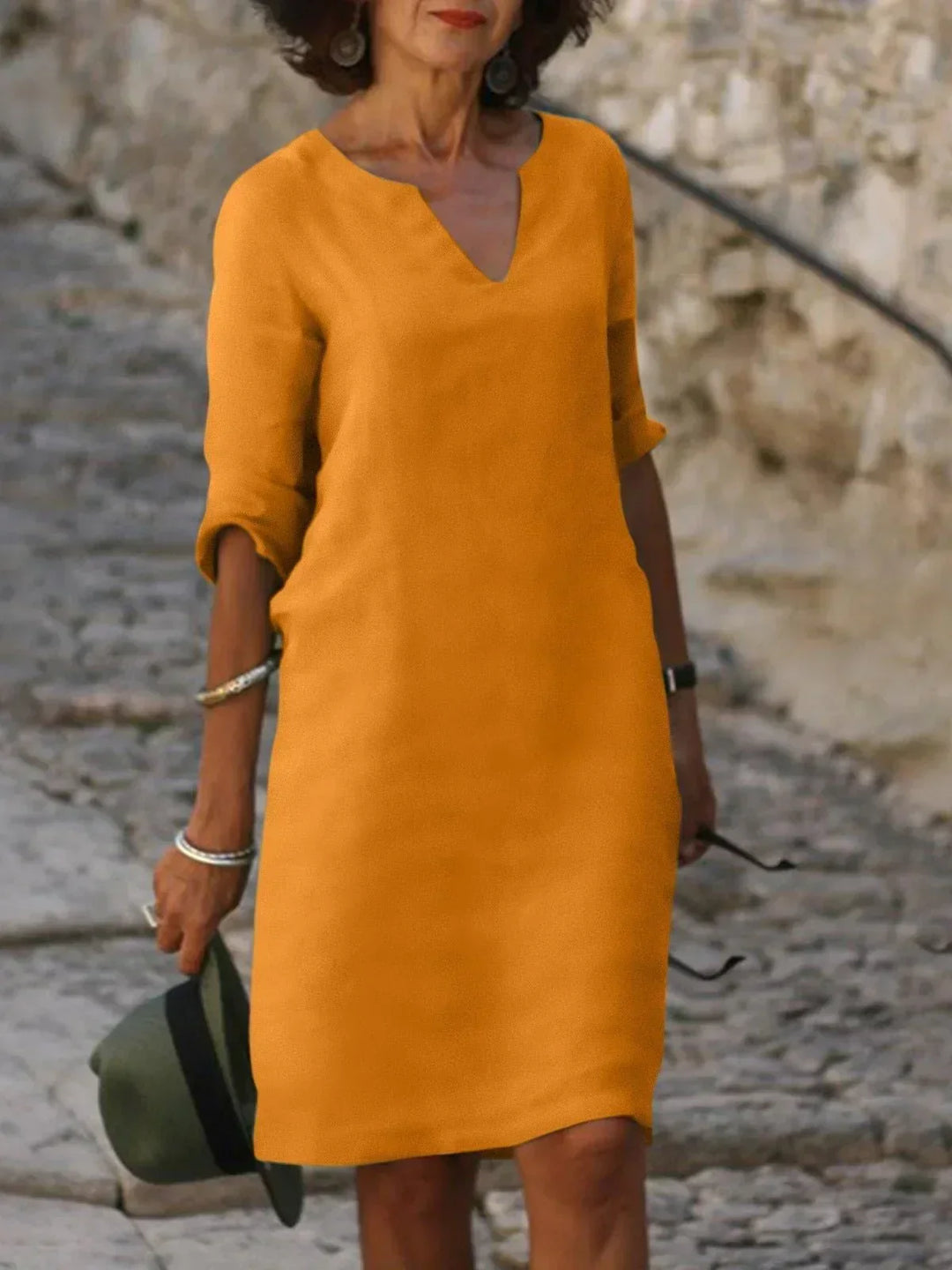 JOSE - ELEGANTES KLEID MIT V-AUSCHNITT