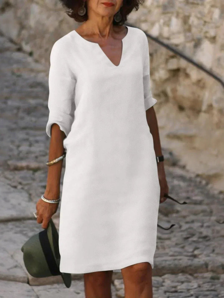 JOSE - ELEGANTES KLEID MIT V-AUSCHNITT
