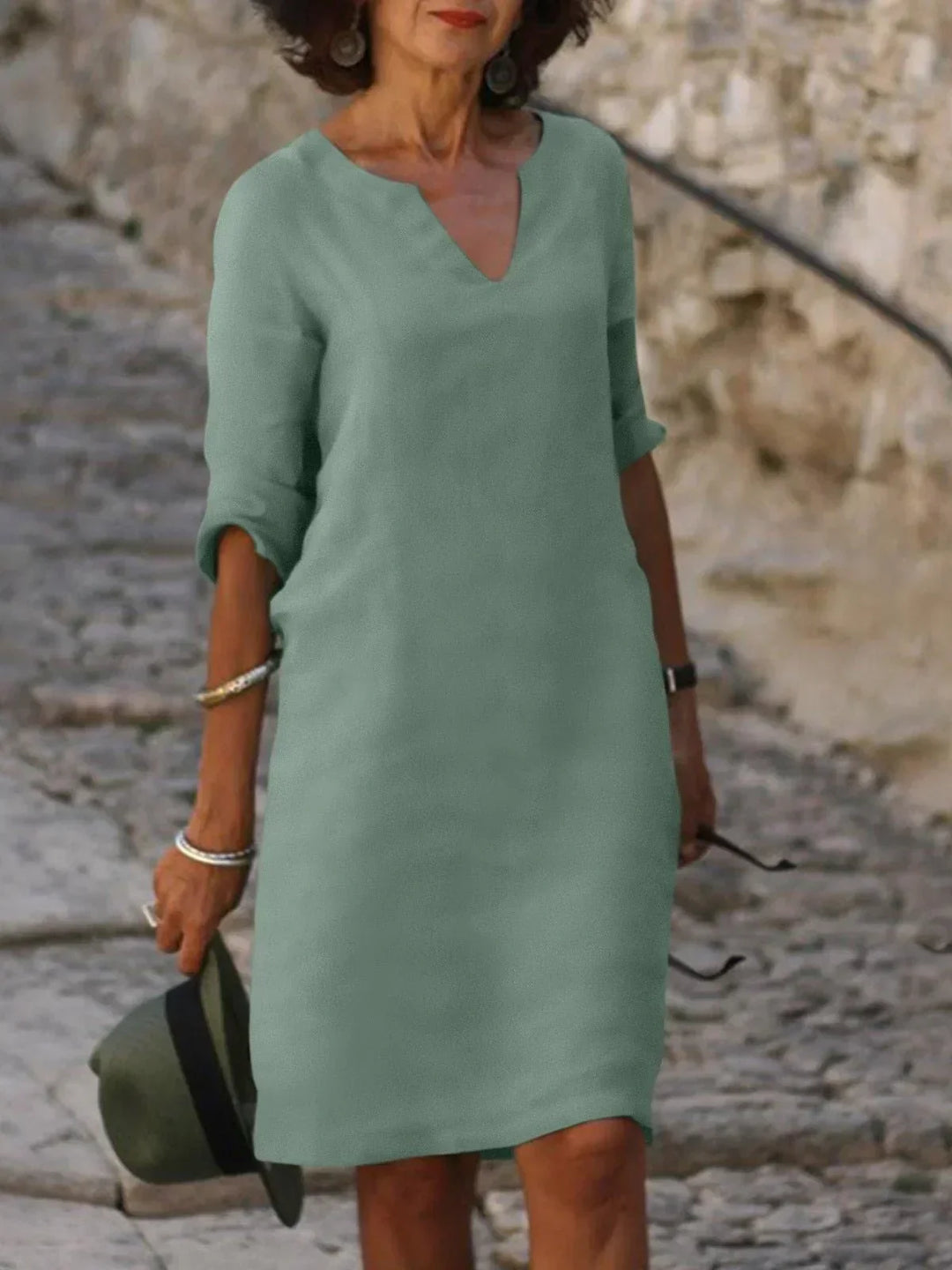 JOSE - ELEGANTES KLEID MIT V-AUSCHNITT