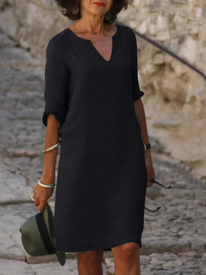 JOSE - ELEGANTES KLEID MIT V-AUSCHNITT