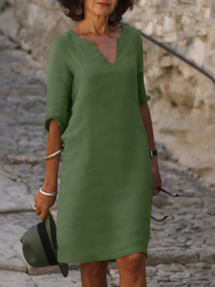 JOSE - ELEGANTES KLEID MIT V-AUSCHNITT